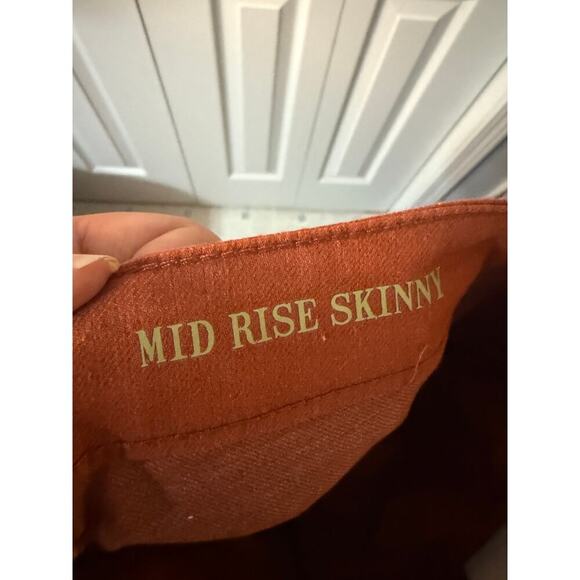 True Craft Mid Rise Skinny Juniors Size 13 Terracotta Jeans - Picture 2 of 5